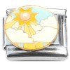 CT8456 Sun Rays Clouds Blue Sky Italian Charm