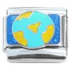 CT8470 World Globe Earth Glitter Sky Italian Charm