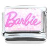 CT8471 Barbie Dark Pink Glitter Italian Charm