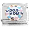 CT8475 Dog Mom Circle Paw Prints Italian Charm