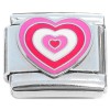 CT8483 Multi Heart Red Pink White Love Italian Charm