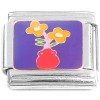 CT8485 Yellow Flowers Purple Italian Charm