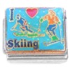 CT8538 I Love Skiing Italian Charm