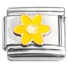 CT8544 Yellow Flower White Center Italian Charm