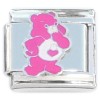 CT8588 Cartoon Bear Pink Heart Locket Italian Charm