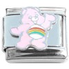 CT8591 Cartoon Bear Pink Rainbow Italian Charm