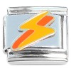 CT8599 Lightning Bolt Yellow Orange Italian Charm