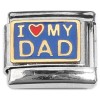 CT8627 I Love My Dad Blue Italian Charm