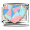 CT8635 Heart Patchwork Pastel Stained Glass Italian Charm