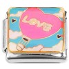 CT8636 Love Hot Air Balloon Pink Italian Charm