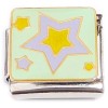 CT8638 Purple Yellow Stars Italian Charm