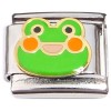 CT8640 Cute Frog Smiling Italian Charm