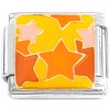 CT8641 Orange Red Pink Stars Italian Charm