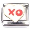 CT8642 Heart XO Hugs Kisses Italian Charm