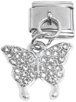 CT8655 Butterfly Bling Dangle Italian Charm