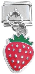 CT8656 Strawberry Dangle Italian Charm