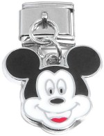 CT8657 Mickey Cartoon Face Dangle Italian Charm