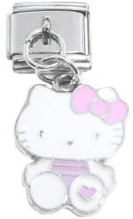 CT8659 Pink Bow Hello Kitty Dangle Italian Charm