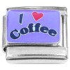 CT8663 I Love Coffee Purple Italian Charm.