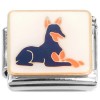 CT8668 Doberman Pinscher Sitting Dog Italian Charm