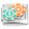 CT8707 Poker Chips Pair Casino Gamble Italian Charm