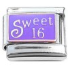 CT8748 Sweet 16 Purple Sixteen Italian Charm.