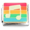 CT8756 Music Note Rainbow Background Italian Charm