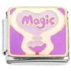 CT8757 Magic Word Purple Italian Charm.