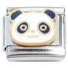 CT8763 Cute Panda Bear Face Italian Charm