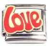 CT8800 Love Bold Red Text Italian Charm