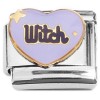 CT8806 Witch Heart Purple Italian Charm