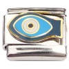 CT8813 All Knowing Evil Eye Blue Fish Italian Charm