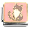 CT8815 Cute Kitten Cat White Belly Italian Charm