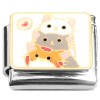 CT8816 Heart Three Cats Italian Charm