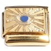 CT8835 Evil Eye Protection Burst Gold Base Italian Charm