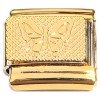 CT8844 Patterned Butterfly Gold Base Italian Charm