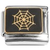 CT8876 Spider Web Black Spooky Italian Charm