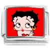 CT8889 Betty Boop on Red Italian Charm