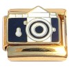CT8992 Camera Film Digital Photos Gold Base Italian Charm