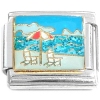 CT8713 Ocean Scene Umbrella Beach Chairs Italian Charm