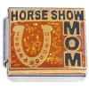 CT9947 Horse Show Mom on Brown Italian Charm