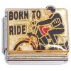 CT9964 Born to Ride Motorcycle Italian Charm