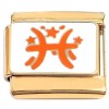 Pisces Zodiac Italian Charm on Gold
