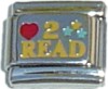 R3009 Love to Read Italian Charm