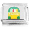 R3012 Colorful Crayon Box School Teacher Italian Charm