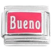 R3037red Bueno Spanish Good on Red Italian Charm