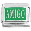 R3050green Amigo Spanish Male Friend on Green Italian Charm