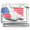 R3060 Statue of Liberty USA Flag Country Outline Italian Charm