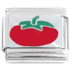 R3072 Bright Red Tomato Green Stem Italian Charm