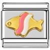 R441pink Fish Pink Stripe Italian Charm